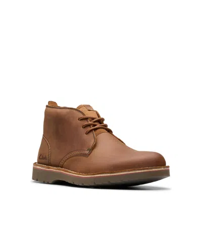Clarks Collection Men's Eastridge Mid Boots In Light Brown Leather