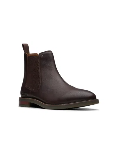 Clarks Collection Men's Jaxen Easy Boots In Brown Tumbled Leather