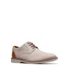 Clarks Collection Men's Radcliff Low Shoes In Light Gray Combi Nubuck