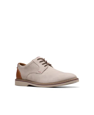 Clarks Collection Men's Radcliff Low Shoes In Light Gray Combi Nubuck