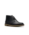 Clarks Shepton Chukka Boot In Black Leather