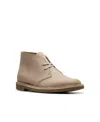 Clarks Buchacre 2 In Beige Suede In Taupe Distressed Leather