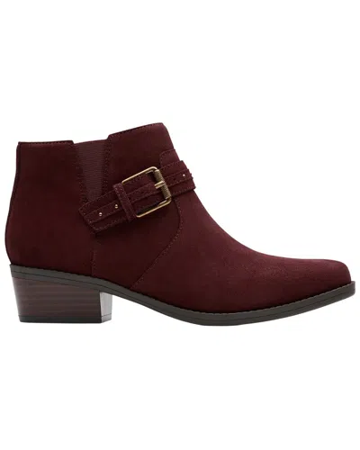 Clarks Collection Suede Boot In Burgundy