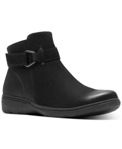 Clarks Collection Women's Carleigh Drift Wedge Booties In Black