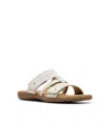 Clarks Collection Women's Elizabelle Ave Slip-on Flat Sandals In Off White Leather