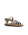 Clarks Collection Women's Elizabelle Kay Riptape Flat Sandals In Taupe Metallic