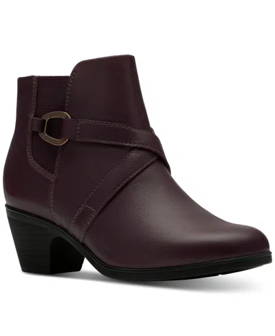 Clarks Collection Women's Emily2 Henley Wedge Booties In Brown