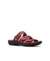 Clarks Laurieann Ruby Sandal In Red Leather