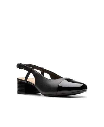 Clarks Collection Women's Marilyn Rose Buckle Shoes In Black Combi Leather