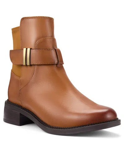 Clarks Collection Women's Maye Beth Round Toe Booties In Brown