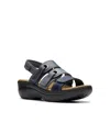 Clarks Merliah 2 Bali In Navy Combi Leather