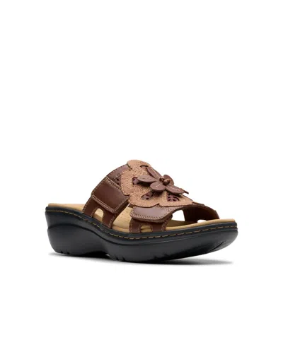 Clarks Collection Women's Merliah2 Belle Wedge Sandals In Brown Multi Leather