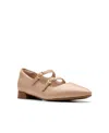 Clarks Collection Women's Natalyn Lane Pointy Toe Shoes In Beige Leather