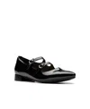 Clarks Collection Women's Natalyn Lane Pointy Toe Shoes In Black Patent