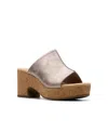 Clarks Collection Women's Nerisa Vine Wedge Sandals In Taupe Metallic