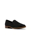 Clarks Trish Cove In Black Suede