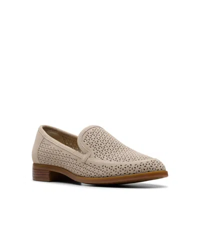 Clarks Collection Women's Trish Cove Slip-on Shoes In Stone Suede