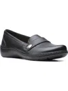 Clarks Cora Daisy Womens Padded Insole Slip On Loafers In Black