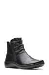 Clarks ® Cora Pace Boot In Black Leather