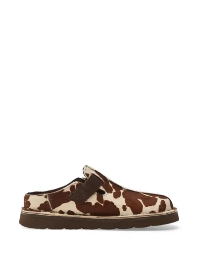 Clarks Cow-print Buckle-fastening Sneakers In Brown