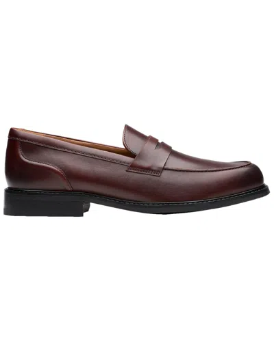 Clarks Craftarlo Lo Leather Penny Loafer In Burgundy
