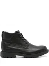 Clarks Craftdale 2 Mid Leather Boots In Black