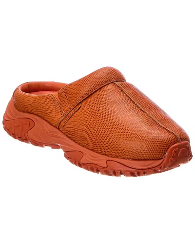 Clarks Cur Leather Clog In Orange