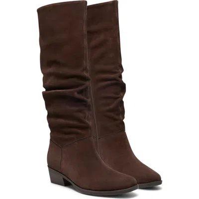 Clarks ® Danyelle Rose Knee High Leather Boot In Dark Brown Suede