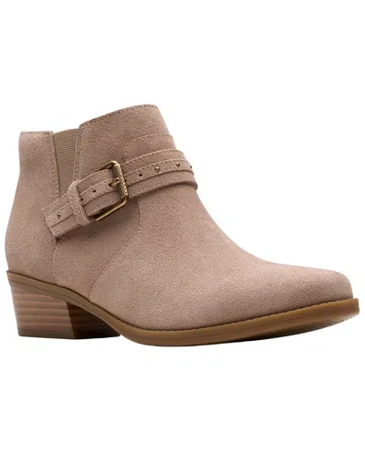 Clarks Danyelle Wish Suede Boot In Burgundy