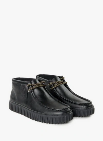 Clarks Derbies Torhill En Cuir In Black