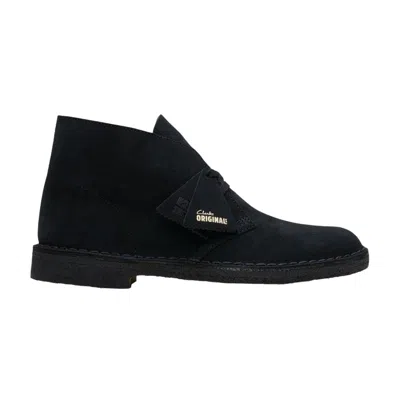 Pre-owned Clarks Desert Boot 'black Suede' | Men's Size 9
