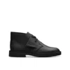 Clarks Kids Leather Desert Boots In Black