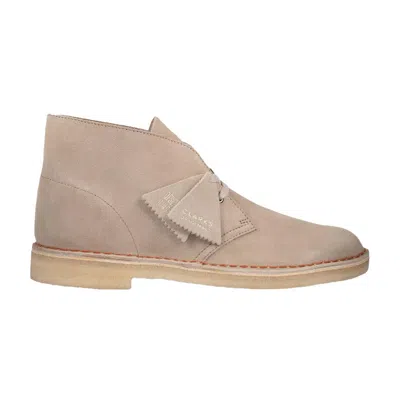 Pre-owned Clarks Desert Boot 'sand Suede' | Cream | Men's Size 8.5 In White