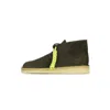 Clarks Desert Coal Olive Suede Men's Lifestyle Shoe In Olive Suede