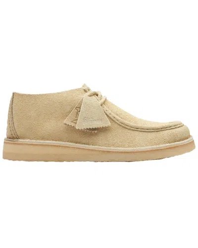Clarks Desert Nomad Suede Moccasin In Neutral