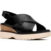 Clarks Diaz Wedge Sandal In Black