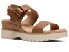 Clarks Diaz Rose Wedge Sandal In Brown