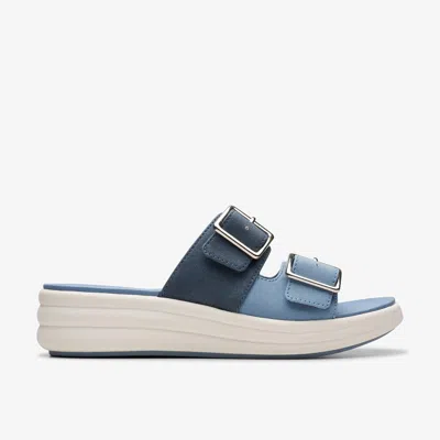 Clarks Cloudsteppers Drift Wedge Sandal In Blue