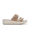 Clarks Drift Buckle In Beige Synthetic In Multi