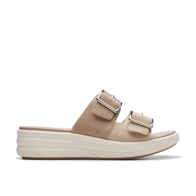 CLARKS DRIFT BUCKLE IN BEIGE SYNTHETIC