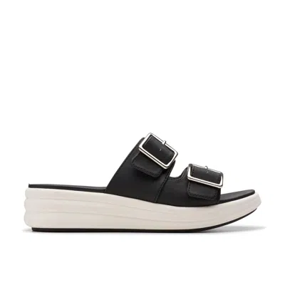 CLARKS DRIFT BUCKLE IN BLACK SYNTHETIC