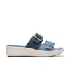 Clarks Drift Buckle In Blue Synthetic In Multi