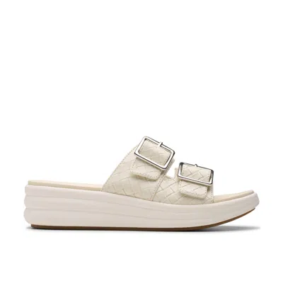 Clarks Drift Buckle In White Synthetic In Multi