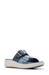 Clarks Drift Buckle In Denim Combi