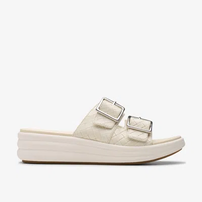 Clarks Drift Buckle In White