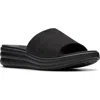 Clarks ® Drift Twist Wedge Slide Sandal In Animal Print