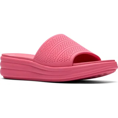 Clarks ® Drift Twist Wedge Slide Sandal In Pink