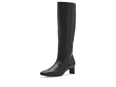 Clarks Edina Tall Women's Boots Black Leather: 7 B - Medium