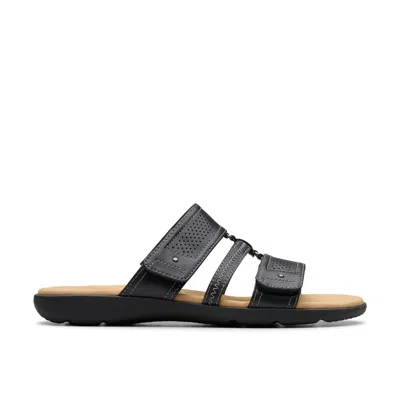 CLARKS ELIZABELLE AVE IN BLACK LEATHER