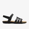 Clarks Elizabelle Gem Womens Leather Ankle Strap Strappy Sandals In Black